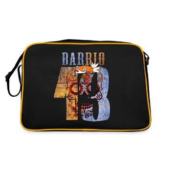 Barrio13 in Marseille Süd #2 - Retro Tasche - Schwarz/Gold - Hinten