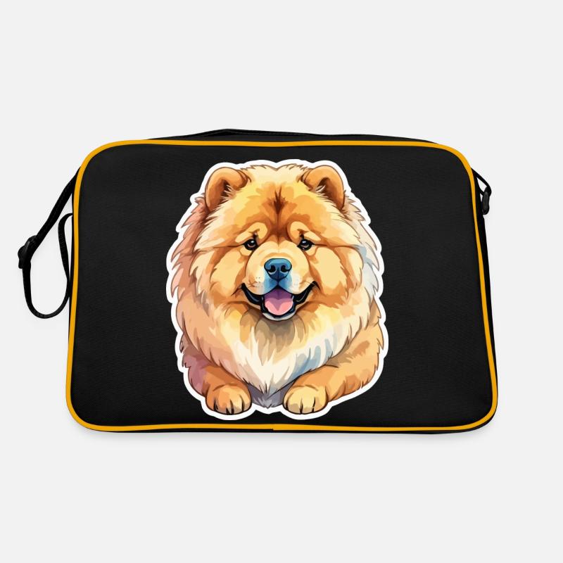 Chow Chow Aquarelles Sac Retro