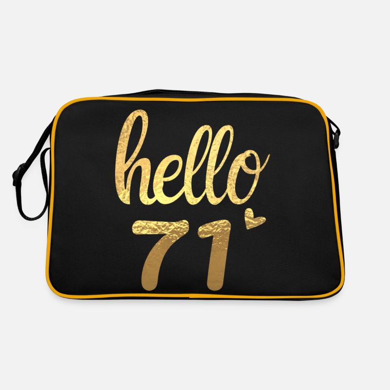 Hello 71 gold Retro Bag
