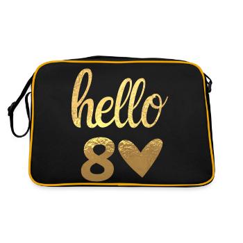 Hello 80 gold - Retro Bag - black/gold - Back