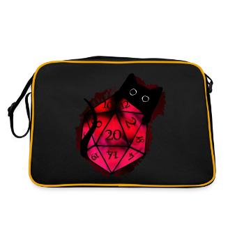 Stylo et papier D20 W20 Cat Dark Mystery RPG - Sac Retro - noir/or - Dos