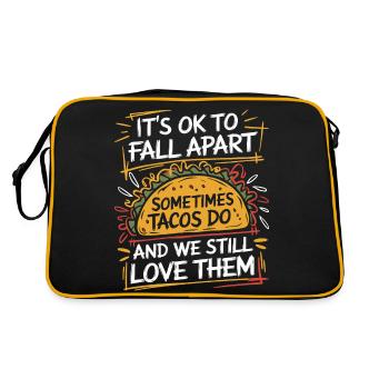 Loving message with taco humor - Retro Bag - black/gold - Back