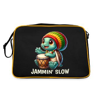 Tortue Reggae - Sac Retro - noir/or - Dos