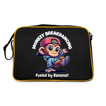 Singe breakdancer - Sac Retro - noir/or - Dos