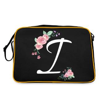 Lettre i fleurs - Sac Retro - noir/or - Dos
