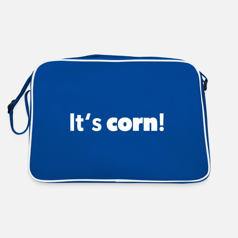 "It's corn! Design in weiß Retro Tasche