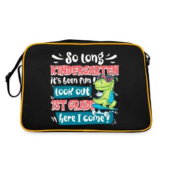 End of kindergarten back to primary school for children - Retro Bag - black/gold - Back
