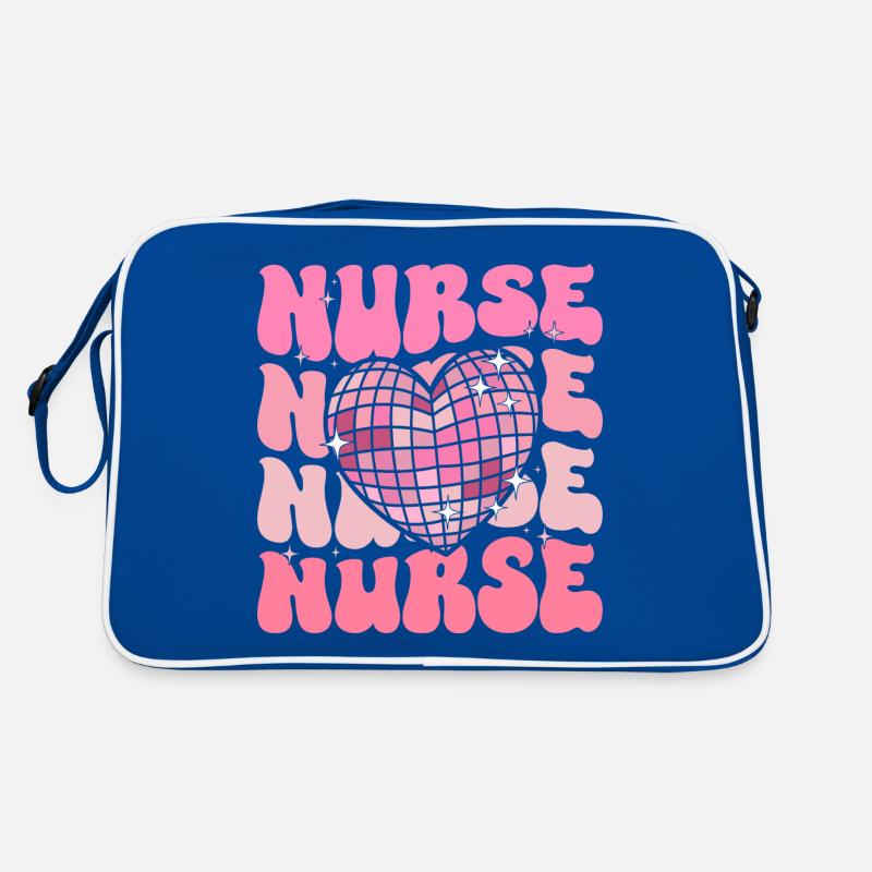 Krankenschwester Krankenschwester Bunte Retro Disco Krankenschwester Retro Tasche