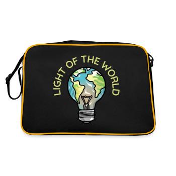 Light of the World | Light bulb, climate change, CO2 - Retro Bag - black/gold - Back