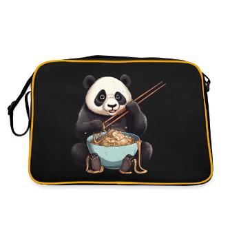 Panda Ramen: Noodle Chaos - Retro Bag - black/gold - Back