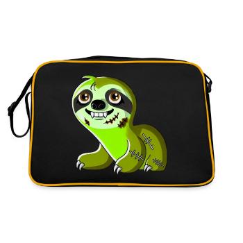 Drôle Halloween paresseux zombie dessin animé - Sac Retro - noir/or - Dos