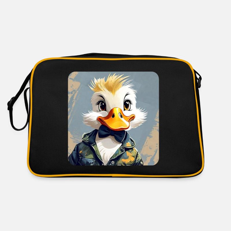 Petit canard coquin avec noeud papillon Sac Retro