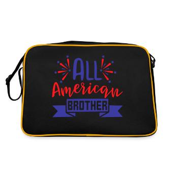 All american Brother - Retro Bag - black/gold - Back