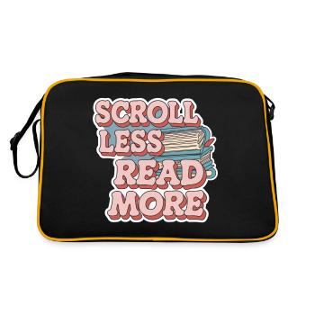 Scroll Less Read More 8 - Retro Tasche - Schwarz/Gold - Hinten