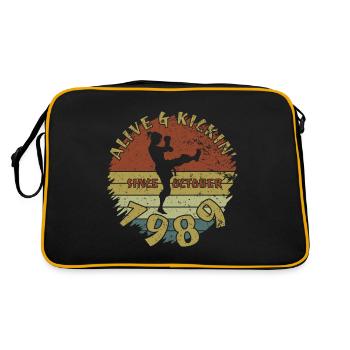 35. Birthday Alive and kickin since 10/1989 - Retro Bag - black/gold - Back