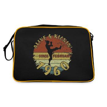 65. Geburtstag Alive and kickin since 02/1960 - Retro Bag - black/gold - Back