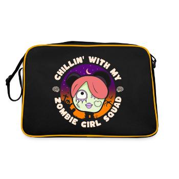 Équipe De Filles Zombies Costume Halloween Femme - Sac Retro - noir/or - Dos