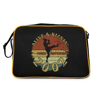 22. Geburtstag Alive and kickin since 11/2002 - Retro Bag - black/gold - Back