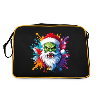 12 Zombie Screaming Santa Claus Paint Drops - Retro Bag - black/gold - Back