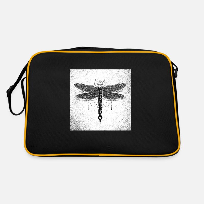 wednesday dragonfly - Retro Bag - black/gold