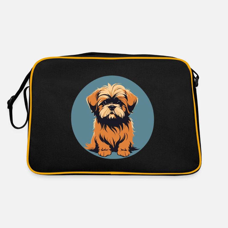 Lhasa apso Dog Portrait Image Retro Bag