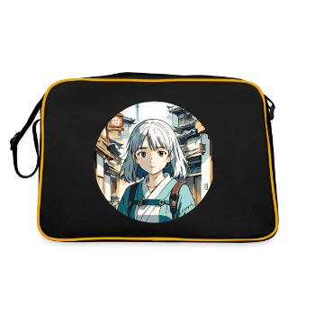 Anime / Bande dessinée / Japonais / Animation / Dessin animé - Sac Retro - noir/or - Dos