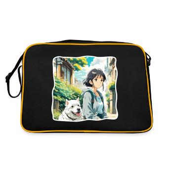Anime / Bande dessinée / Japonais / Animation / Dessin animé - Sac Retro - noir/or - Dos
