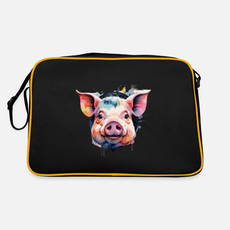 Cochon Cochon Cool Coloré Sac Retro