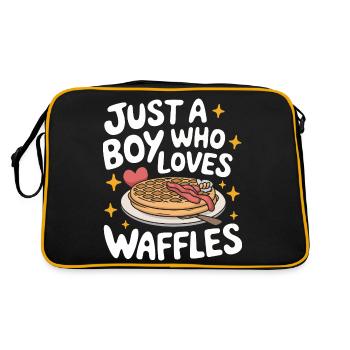 Waffles Breakfast Sweets - Retro Bag - black/gold - Back