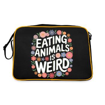 Vegetarian Vegan Veggie Vegetarian - Retro Bag - black/gold - Back