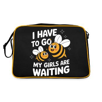 abeille abeille apicultrice abeille abeille - Sac Retro - noir/or - Dos