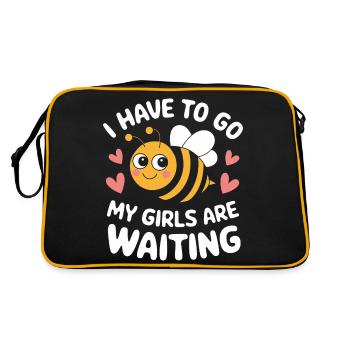 abeille abeille apicultrice abeille abeille - Sac Retro - noir/or - Dos