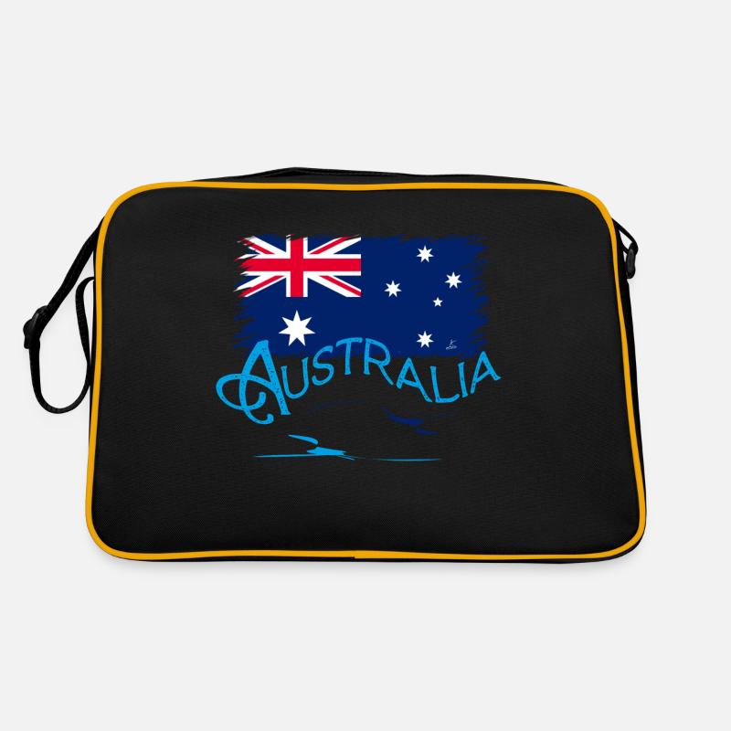 Australien - Retro Tasche - Schwarz/Gold