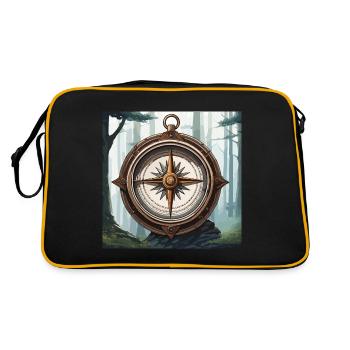 Boussole / Direction cardinale / Voyage / Survie - Sac Retro - noir/or - Dos