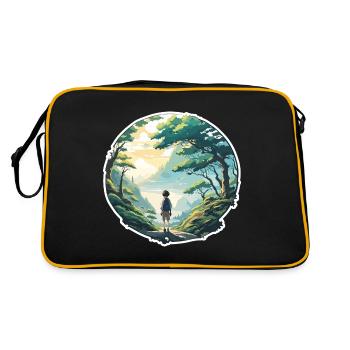 Anime / Bande dessinée / Japonais / Animation / Dessin animé - Sac Retro - noir/or - Dos