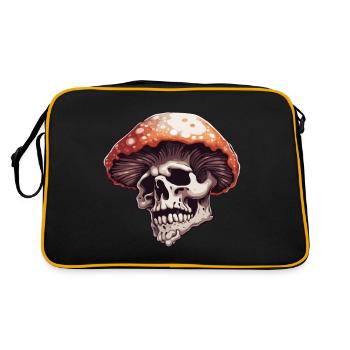 Mushroom / Mushroom / Meadow / Forest / Goa / Psy - Retro Bag - black/gold - Back