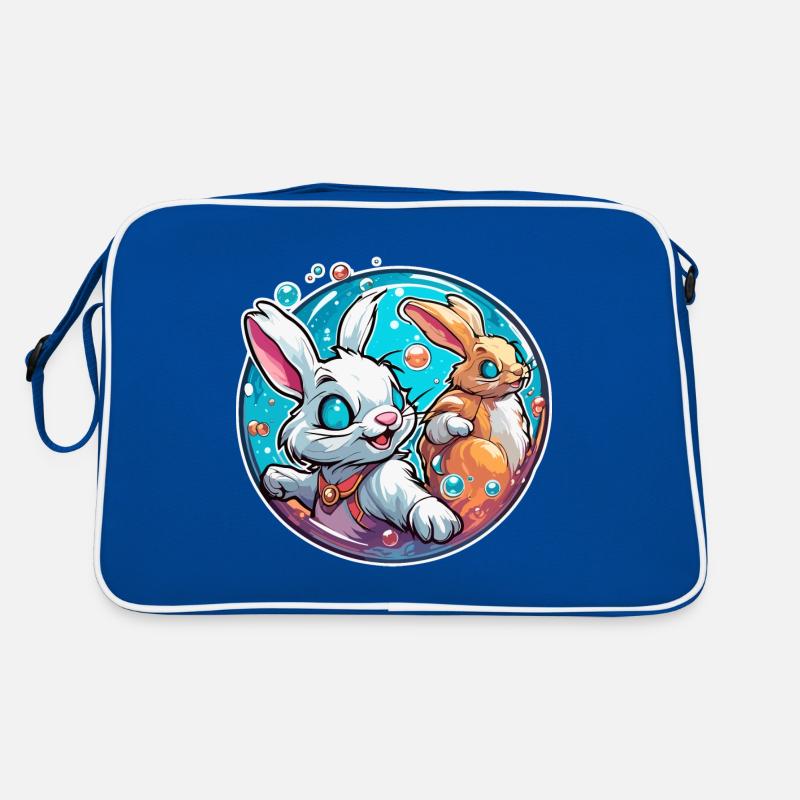 Animal in Soap Bubble / Childlike / Cute / Bunny Retro Bag