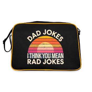 Dad Jokes I Think You Mean Rad Jokes 4 - Retro Tasche - Schwarz/Gold - Hinten