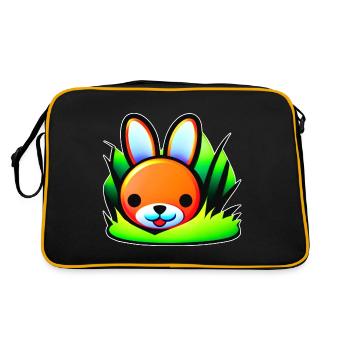 Lapin coloré mignon - Sac Retro - noir/or - Dos