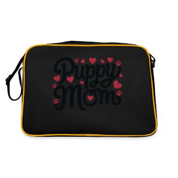 chiot chien - Sac Retro - noir/or - Dos