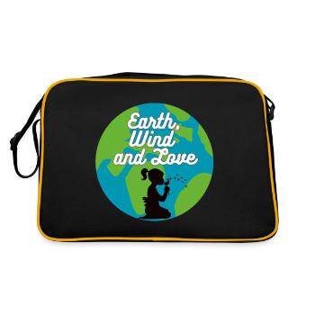 Earth, Wind & Love - Retro Bag - black/gold - Back