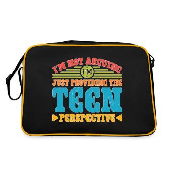 I'm Just Providing The Teen Perspective 2 - Retro Tasche - Schwarz/Gold - Hinten