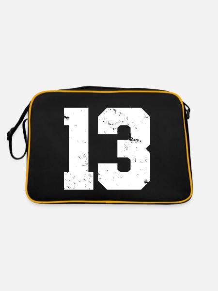 Cool Number 13 - 13 ans 13th Birthday Gift - Sac Retro - noir/or - Dos
