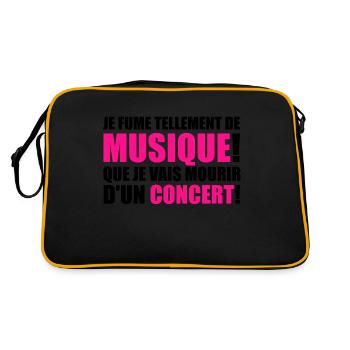 je fume tellement de musique! - Retro Bag - black/gold - Back