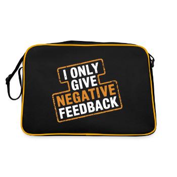 I Only Give Negative Feedback 4 - Retro Tasche - Schwarz/Gold - Hinten