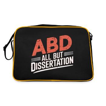 ABD All But Dissertation 9 - Retro Tasche - Schwarz/Gold - Hinten