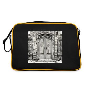 Door / Entrance / Lock / Gate / Front Door / Design - Retro Bag - black/gold - Back