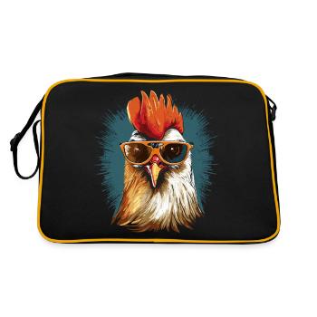 Hahn Sonnenbrille - Retro Tasche - Schwarz/Gold - Hinten