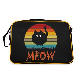 Funny cute cat - Retro Bag - black/gold - Back
