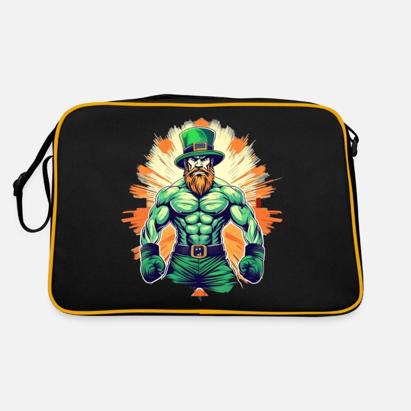 St. Patrick's Day Shamrock Bodybuilding Retro Bag